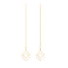 Rael Cohen 3D Cube Shaped Charm Threader Earrings In Gold
