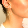 Rael Cohen Nature Inspired Iris Flower Earrings In Gold