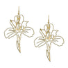 Rael Cohen Botanical Inspired Iris Flower Earrings In Gold