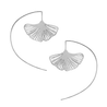 Rael Cohen Nature Inspired Ginkgo Leaf Earrings In Silver