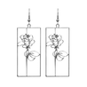 Rael Cohen Line Art Rose Earrings In Silver