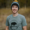 man with Buffalo design t shirt