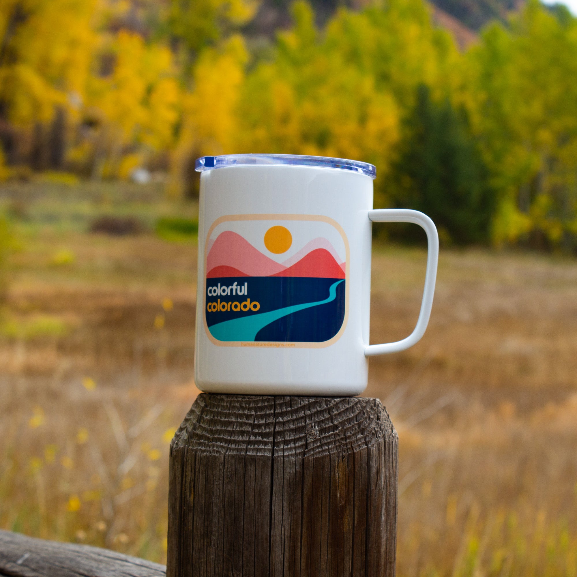 Colorful Colorado Travel Mug